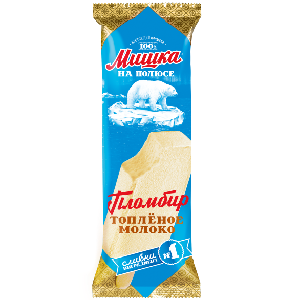 "МИШКА НА ПОЛЮСЕ" эскимо пломбир топленое молоко